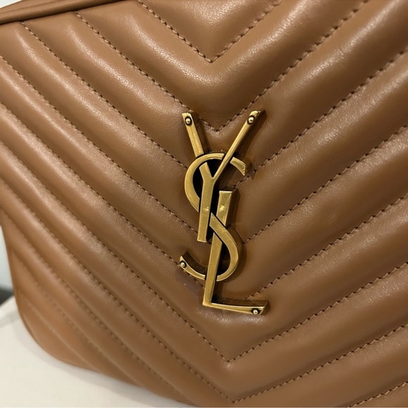 Saint Laurent Brown Quilted Crossbody Bag - Picture 2 of 6